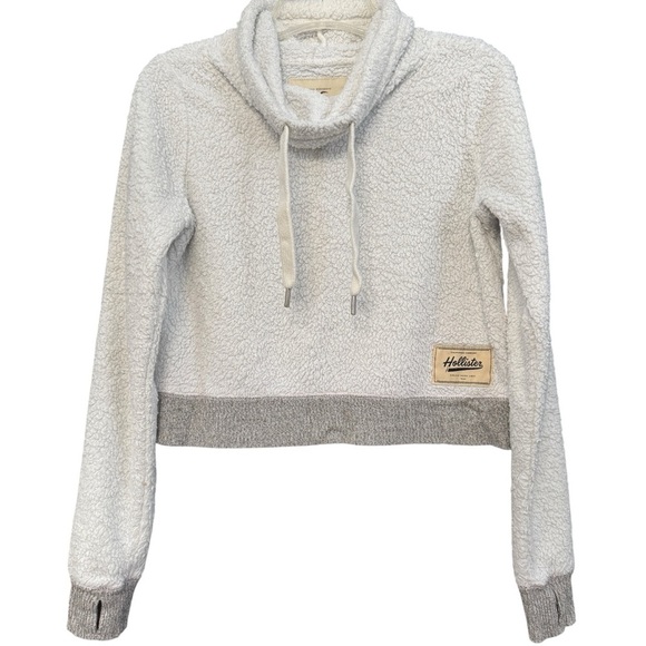 Hollister XS Sherpa Cowl Neck Pullover Sweatshirt - Picture 1 of 6